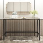 Height Extra Long Bar Table Set with 3 Stools and Footrest - Image 6