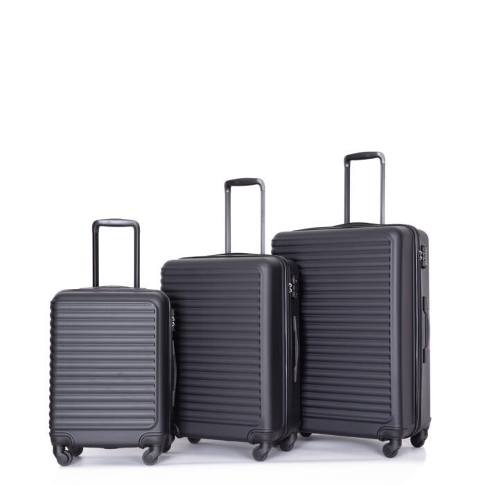 3 Piece Luggage Set with ABS Lightweight Suitcase with Two Hooks (20/24/28) - Image 9