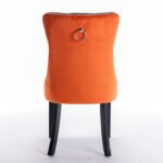 Tufted Solid Wood Contemporary PU and Velvet Upholstered Dining Chair (Set of 2) - Image 10
