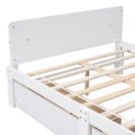 Full Bed with Footboard Bench 2 drawers White - Image 12