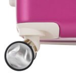 Expandable Lightweigh Single Vintage Luggage with TSA lock and Spinner Wheels (24) Pink - Image 8
