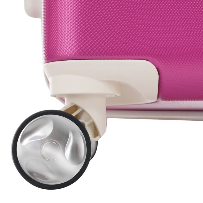 Expandable Lightweigh Single Vintage Luggage with TSA lock and Spinner Wheels (24) Pink - Image 8