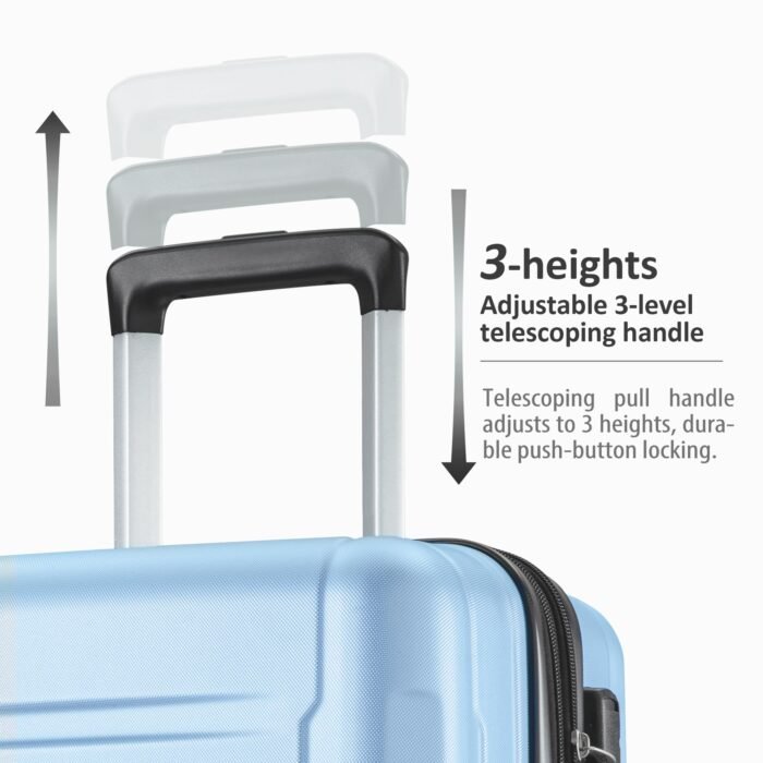 Expanable Spinner Wheel Luggage Set of 2 ABS with TSA Lock (20/28) - Image 3