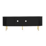 U-Can Modern TV Stand with 4 Cabinets and Metal Legs and Handles (up to 80 Inches) - Image 9