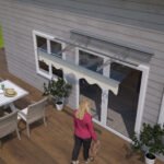 Door Window Awning Canopy with Thick Virtually Crystal Solid Polycarbonate Sheet (W59"xD34") - Image 2