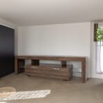 Wooden Brown simple modern TV stand