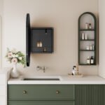 Oval embedded medicine cabinet with mirror (20x34) - Image 6