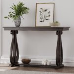 Farmhouse Style Entryway Table with Open Shelf and Sturdy Construction - Image 3