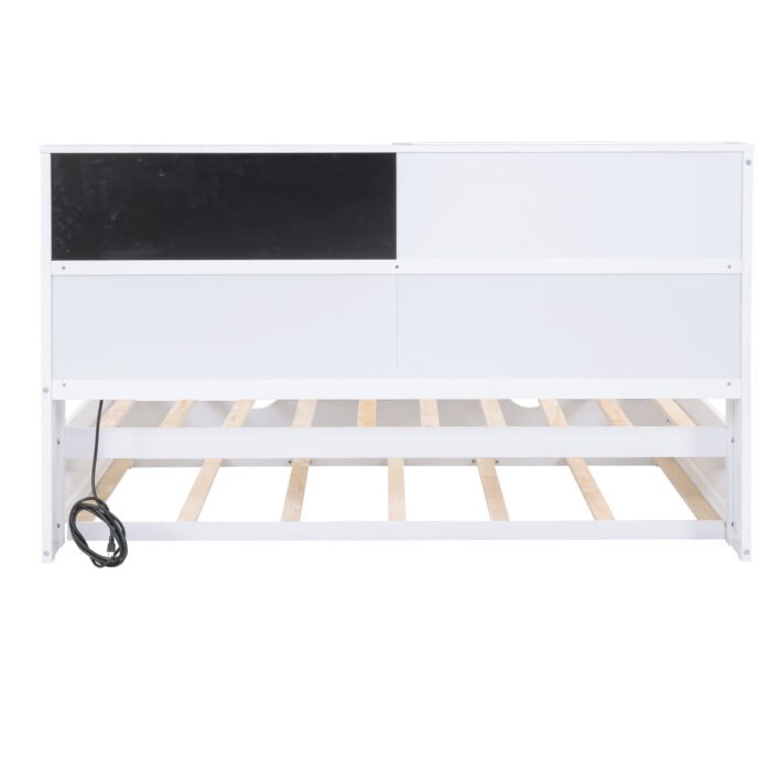 Twin Size Daybed with Storage Shelves and USB Ports and Twin Size Trundle - Image 19