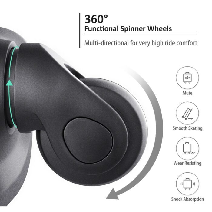 Expanable Spinner Wheel Luggage Set of 2 ABS with TSA Lock (20/28) - Image 8