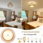 Boho Farmhouse Ceiling Light Semi Flush - Image 7