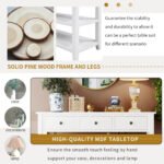 Retro Design Entrance Console with Two Open Shelves - Image 6