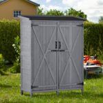 Outdoor Wooden Storage Shed with Waterproof Asphalt Roof