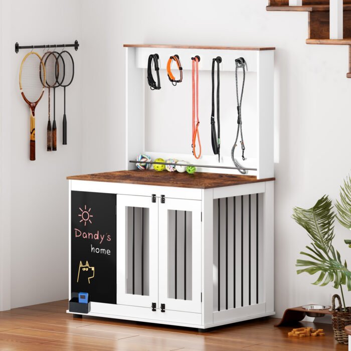 Dog wooden kennel with double doors - Image 3