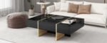 Multifunctional rectangular coffee table with 2 drawers - Image 2