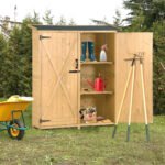 Outdoor Wooden Storage Shed with Waterproof Asphalt Roof - Image 3