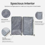 Durable Lightweight Luggage with Collapsible Cup Holder (20″/24″/29″/Travel Bag) - Image 23