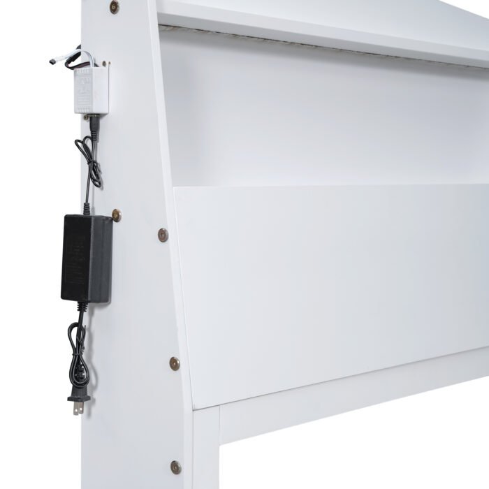 Twin Size Platform Bed with Drawers Storage and LED Headboard - Image 17