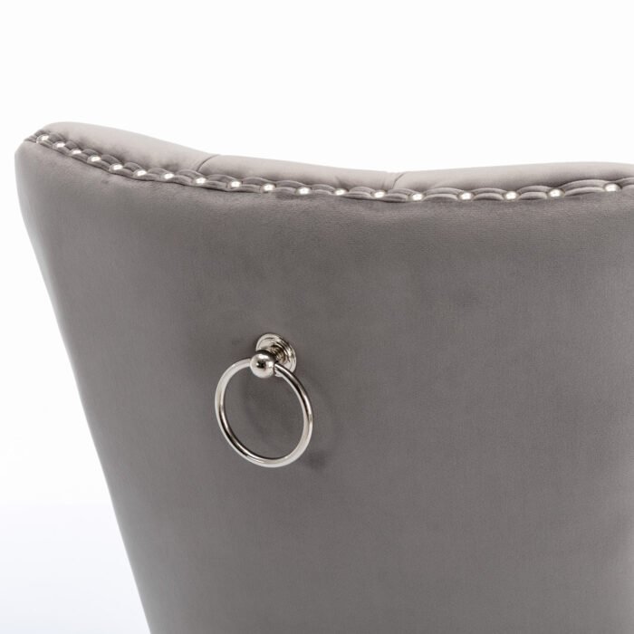 High end tufted solid wooden velvet dining chair (set of 2) - Image 14