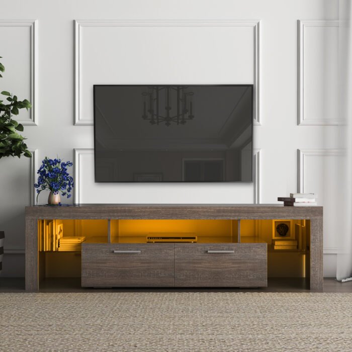 Wooden Brown simple modern TV stand - Image 3