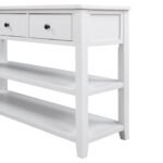 Retro Design Entrance Console with Two Open Shelves - Image 17