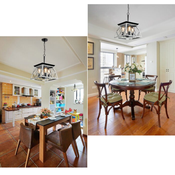 4-Light Farmhouse Chandeliers For Dining Room - Image 5