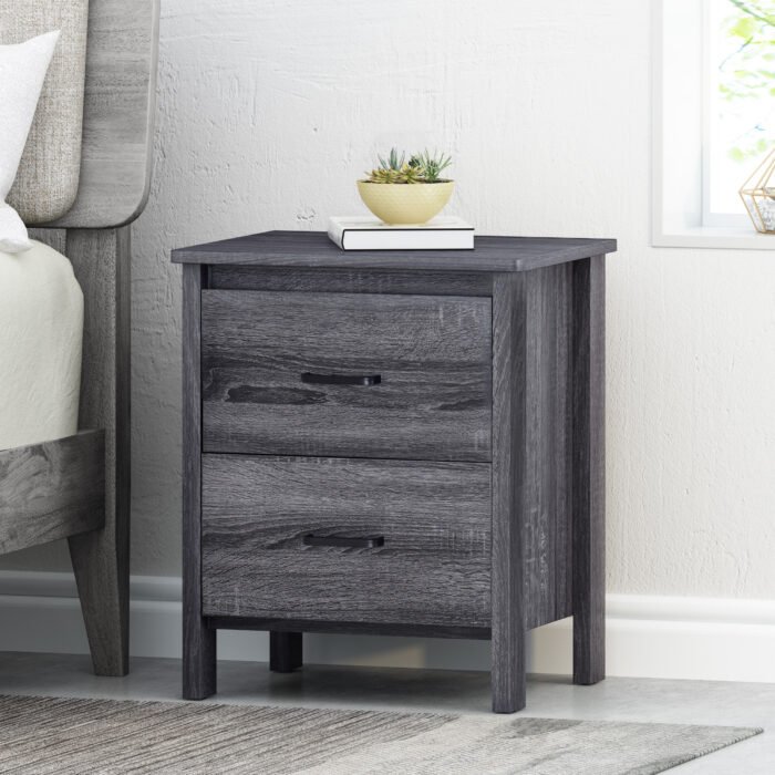 Wooden Nightstand with 2 drawers - Image 3