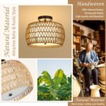 Boho Farmhouse Ceiling Light Semi Flush - Image 8