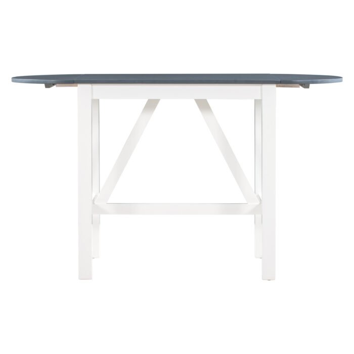 Wooden Counter Height Drop Leaf Dining Table with 2 Upholstered Chairs - Image 20