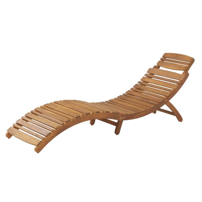 Lahaina Wood Foldable Sunbed - Image 5