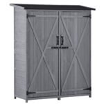 Outdoor Wooden Storage Shed with Waterproof Asphalt Roof - Image 11