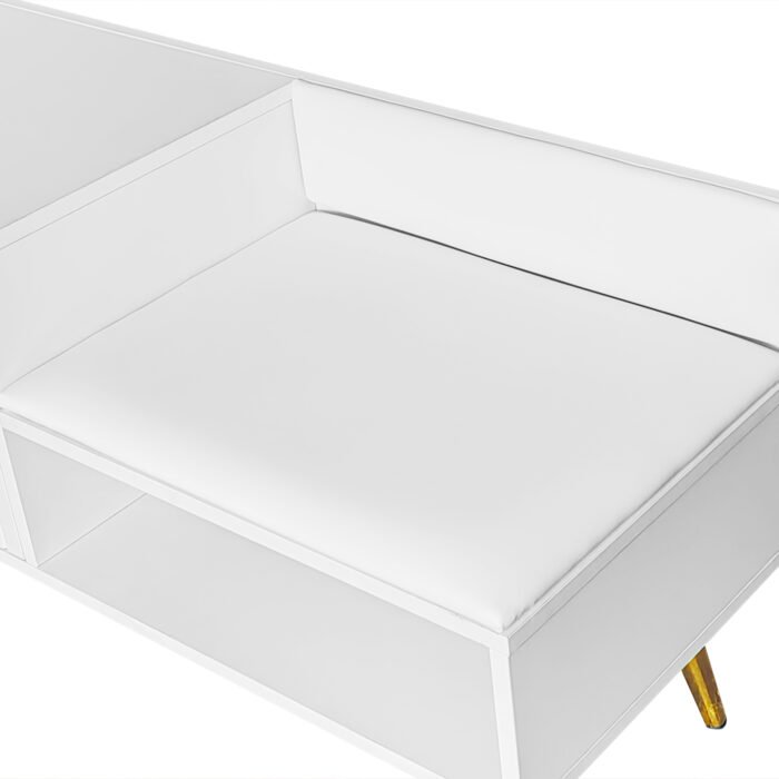 Modern Shoe Cabinet with Hidden Storage and Upholstered Cushions - Image 17