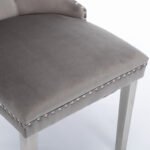 High end tufted solid wooden velvet dining chair (set of 2) - Image 13