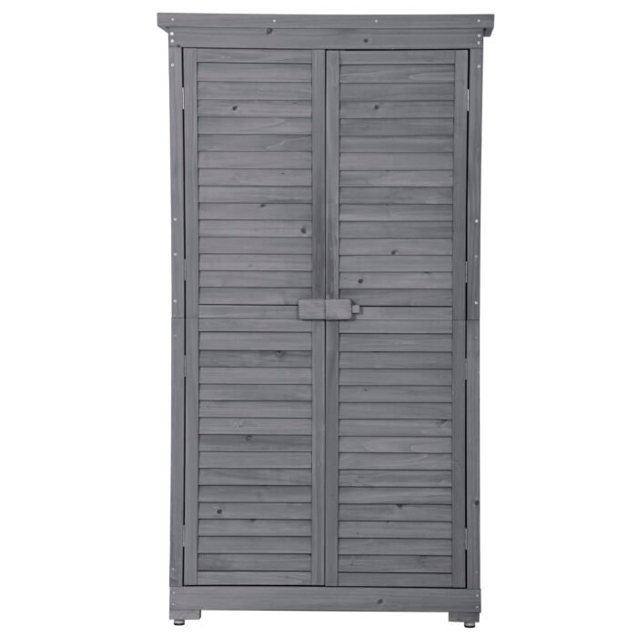 Wooden Garden Shed Patio Storage with Fir Wood - Image 6