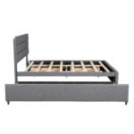 Queen Upholstered Platform Bed with Twin Size Trundle and Two Drawers - Image 18