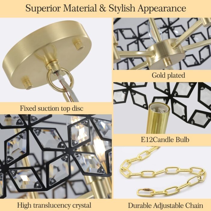 Modern Round Crystal Chandelier for Living-Room - Image 7