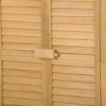 Wooden Garden Shed Patio Storage with Natural Wood Color - Image 14