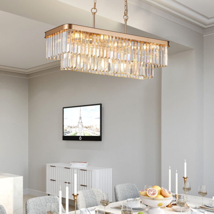 Adjustable Modern Crystal Chandelier Light - Image 2