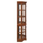 Corner Curio Cabinet with five Shelves and Lighting System (Oak) - Image 6