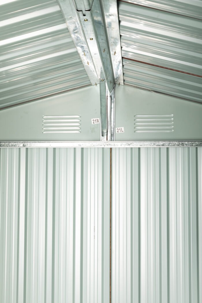 Outdoor Metal Storage Shed with Metal Floor Base and window - Image 17