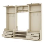 4 in 1 detachable multifunctional Coat Rack with drawers and cabinets - Image 11