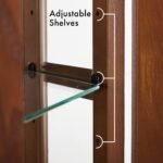 Corner Curio Cabinet with five Shelves and Lighting System (Oak) - Image 9