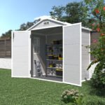 Resin Weather Resistant Outdoor Storage Shed with Floor (6'x4.4') - Image 3