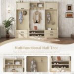 4 in 1 detachable multifunctional Coat Rack with drawers and cabinets - Image 5