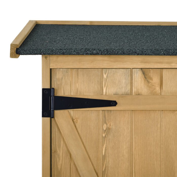 Outdoor Wooden Storage Shed with Waterproof Asphalt Roof - Image 10