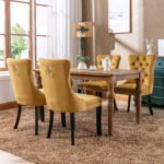 High-end Tufted Solid Wood Contemporary Velvet Upholstered Dining Chair (Set of 2) - Image 5