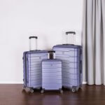 3 Piece Set Hardshell Lightweight Spinner Luggage with TSA Lock (20/24/28) Purple