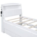 Twin Size Platform Bed with Drawers Storage and LED Headboard - Image 14
