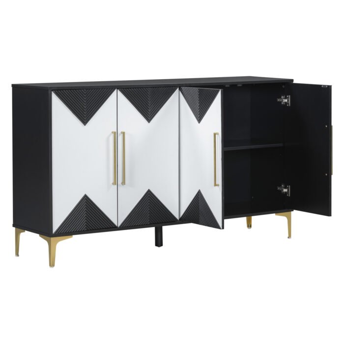 U-STYLE four door cabinet with dual tone triangular doors - Image 6