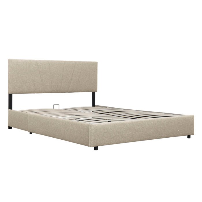 Full Size Upholstered Platform Bed with Lifting Storage and Tufted Headboard - Image 6